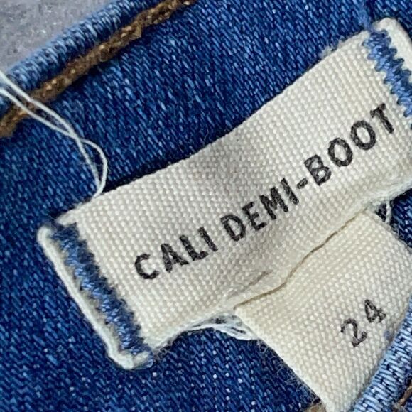Madewell Jeans Women 24 Cali Demi Boot Cropped High Rise Demin Blue‎ Mid - Picture 7 of 11